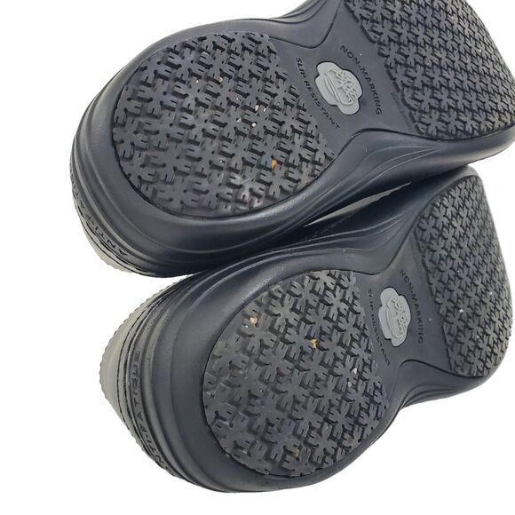 TIMBERLAND PRO Shoes Womens Size 5.5 Black Leather Slip On Nursing Clogs 39689 - Picture 10 of 11